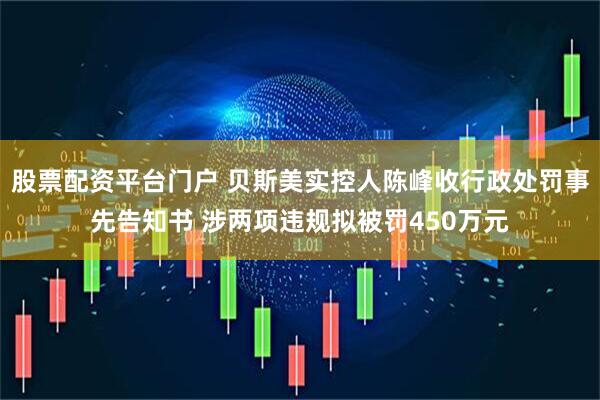 股票配资平台门户 贝斯美实控人陈峰收行政处罚事先告知书 涉两项违规拟被罚450万元